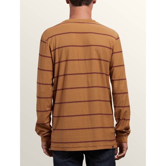 Volcom Crew Neck Long Sleeve Tee, Gold, Small - Picture 5 of 6